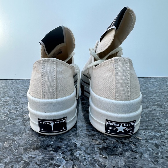 Converse Rick Owens x DRKSHDW DBL DRKSTAR Chuck 70 Low 'Natural Ivory' Men 11.5 - Picture 4 of 8